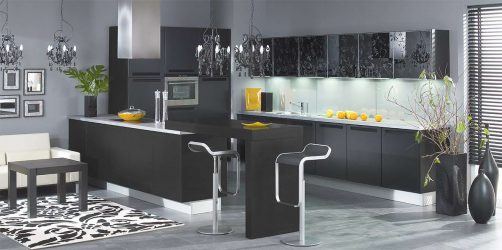 Nova tendência no mundo da cozinha - Cozinha preta no interior (mais de 220 combinações de fotos no design)