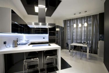 Nova tendência no mundo da cozinha - Cozinha preta no interior (mais de 220 combinações de fotos no design)