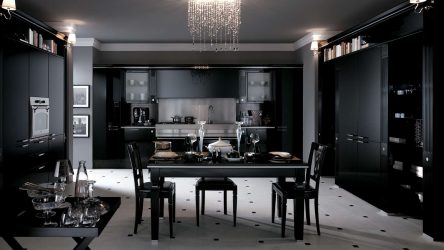 Nova tendência no mundo da cozinha - Cozinha preta no interior (mais de 220 combinações de fotos no design)