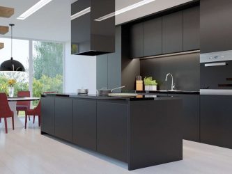 Nova tendência no mundo da cozinha - Cozinha preta no interior (mais de 220 combinações de fotos no design)