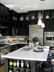 Nova tendência no mundo da cozinha - Cozinha preta no interior (mais de 220 combinações de fotos no design)
