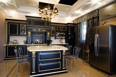 Nova tendência no mundo da cozinha - Cozinha preta no interior (mais de 220 combinações de fotos no design)