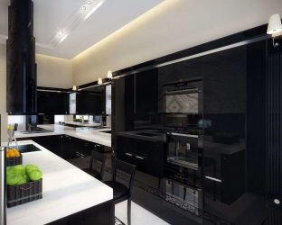 Nova tendência no mundo da cozinha - Cozinha preta no interior (mais de 220 combinações de fotos no design)