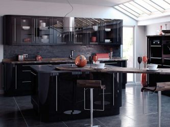 Nova tendência no mundo da cozinha - Cozinha preta no interior (mais de 220 combinações de fotos no design)