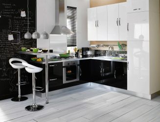 Nova tendência no mundo da cozinha - Cozinha preta no interior (mais de 220 combinações de fotos no design)