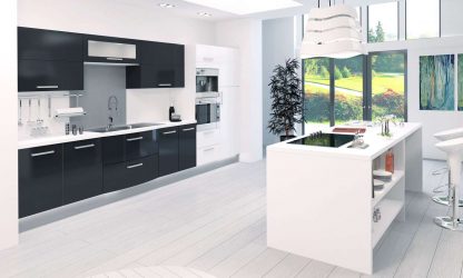 Nova tendência no mundo da cozinha - Cozinha preta no interior (mais de 220 combinações de fotos no design)
