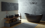 Trends in the interior of the black bathroom - 250+ (Photo) fashion trends