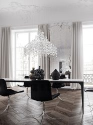 Elegante, Conforto e Beleza (mais de 170 fotos): interior em preto e branco (sala de estar, quarto, cozinha)