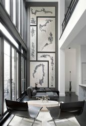 Elegante, Conforto e Beleza (mais de 170 fotos): interior em preto e branco (sala de estar, quarto, cozinha)