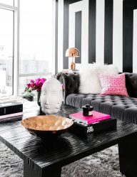 Elegante, Conforto e Beleza (mais de 170 fotos): interior em preto e branco (sala de estar, quarto, cozinha)