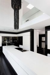 Elegante, Conforto e Beleza (mais de 170 fotos): interior em preto e branco (sala de estar, quarto, cozinha)