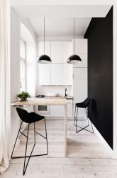 Elegante, Conforto e Beleza (mais de 170 fotos): interior em preto e branco (sala de estar, quarto, cozinha)