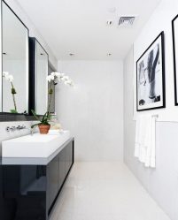 Elegante, Conforto e Beleza (mais de 170 fotos): interior em preto e branco (sala de estar, quarto, cozinha)