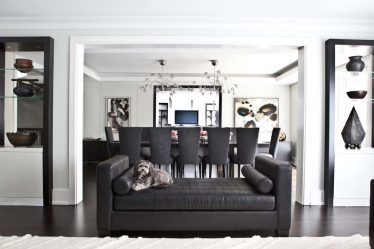 Elegante, Conforto e Beleza (mais de 170 fotos): interior em preto e branco (sala de estar, quarto, cozinha)