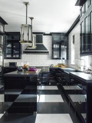 Elegante, Conforto e Beleza (mais de 170 fotos): interior em preto e branco (sala de estar, quarto, cozinha)