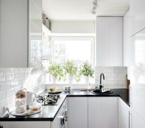 Elegante, Conforto e Beleza (mais de 170 fotos): interior em preto e branco (sala de estar, quarto, cozinha)