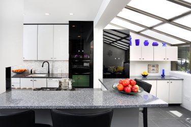 Elegante, Conforto e Beleza (mais de 170 fotos): interior em preto e branco (sala de estar, quarto, cozinha)