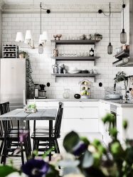 Elegante, Conforto e Beleza (mais de 170 fotos): interior em preto e branco (sala de estar, quarto, cozinha)