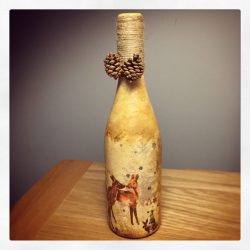 Garrafas de decoupage para o Ano Novo (mais de 170 fotos). Jóias DIY. Novas ideias e workshops
