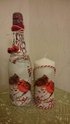Garrafas de decoupage para o Ano Novo (mais de 170 fotos). Jóias DIY. Novas ideias e workshops
