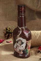 Garrafas de decoupage para o Ano Novo (mais de 170 fotos). Jóias DIY. Novas ideias e workshops
