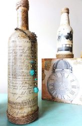 Garrafas de decoupage para o Ano Novo (mais de 170 fotos). Jóias DIY. Novas ideias e workshops