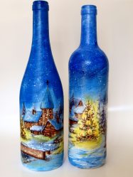 Garrafas de decoupage para o Ano Novo (mais de 170 fotos). Jóias DIY. Novas ideias e workshops