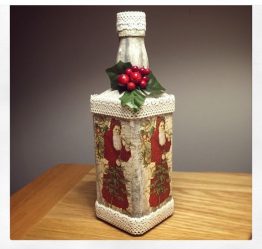 Garrafas de decoupage para o Ano Novo (mais de 170 fotos). Jóias DIY. Novas ideias e workshops