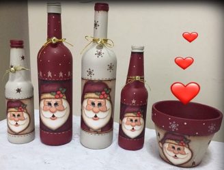 Garrafas de decoupage para o Ano Novo (mais de 170 fotos). Jóias DIY. Novas ideias e workshops