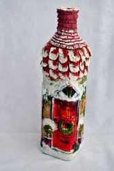 Garrafas de decoupage para o Ano Novo (mais de 170 fotos). Jóias DIY. Novas ideias e workshops