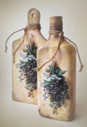 Garrafas de decoupage para o Ano Novo (mais de 170 fotos). Jóias DIY. Novas ideias e workshops