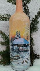 Garrafas de decoupage para o Ano Novo (mais de 170 fotos). Jóias DIY.Novas ideias e workshops