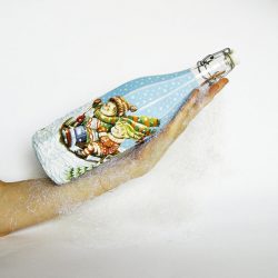 Garrafas de decoupage para o Ano Novo (mais de 170 fotos). Jóias DIY. Novas ideias e workshops