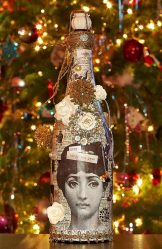 Garrafas de decoupage para o Ano Novo (mais de 170 fotos). Jóias DIY. Novas ideias e workshops