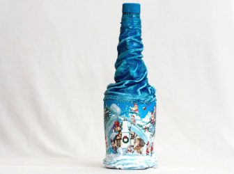 Garrafas de decoupage para o Ano Novo (mais de 170 fotos). Jóias DIY. Novas ideias e workshops