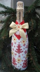 Garrafas de decoupage para o Ano Novo (mais de 170 fotos). Jóias DIY. Novas ideias e workshops