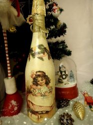 Garrafas de decoupage para o Ano Novo (mais de 170 fotos). Jóias DIY. Novas ideias e workshops
