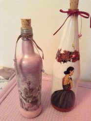 Garrafas de decoupage para o Ano Novo (mais de 170 fotos). Jóias DIY. Novas ideias e workshops