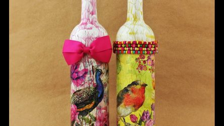 Garrafas de decoupage para o Ano Novo (mais de 170 fotos). Jóias DIY. Novas ideias e workshops