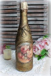 Garrafas de decoupage para o Ano Novo (mais de 170 fotos). Jóias DIY. Novas ideias e workshops