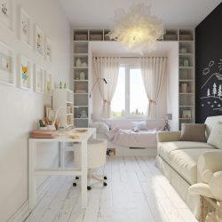 Branco das crianças: Como arrumar um quarto para que ele não pareça chato? Regras de combinação para interiores elegantes (mais de 140 fotografias)