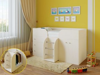 Berços do ano para meninos e meninas: projetos multifuncionais que serão confortáveis ​​para bebês