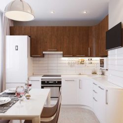 Como abordar o projeto de uma cozinha moderna de 12 metros quadrados? 190+ Fotos de idéias reais (angulares, retangulares, layouts quadrados)