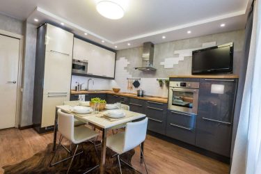 Como abordar o projeto de uma cozinha moderna de 12 metros quadrados? 190+ Fotos de idéias reais (angulares, retangulares, layouts quadrados)