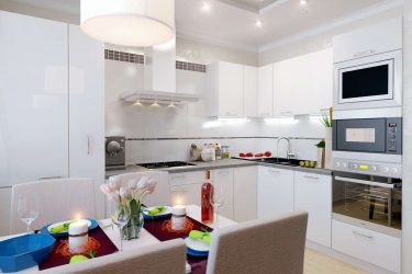 Como abordar o projeto de uma cozinha moderna de 12 metros quadrados? 190+ Fotos de idéias reais (angulares, retangulares, layouts quadrados)