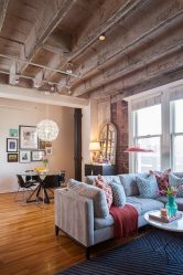 Brilho das cores e simplicidade do Interior: Design no estilo do Loft (170+ fotos)
