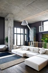 Brilho das cores e simplicidade do Interior: Design no estilo do Loft (170+ fotos)