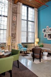 Brilho das cores e simplicidade do Interior: Design no estilo do Loft (170+ fotos)