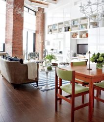 Brilho das cores e simplicidade do Interior: Design no estilo do Loft (170+ fotos)