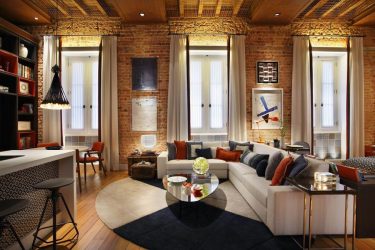 Brilho das cores e simplicidade do Interior: Design no estilo do Loft (170+ fotos)